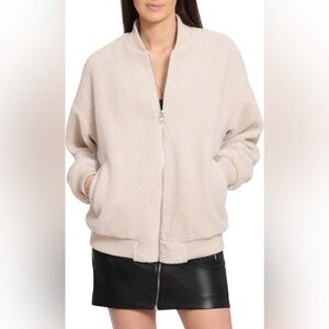 Avec Les Filles Beige Sherpa Jacket-EUC